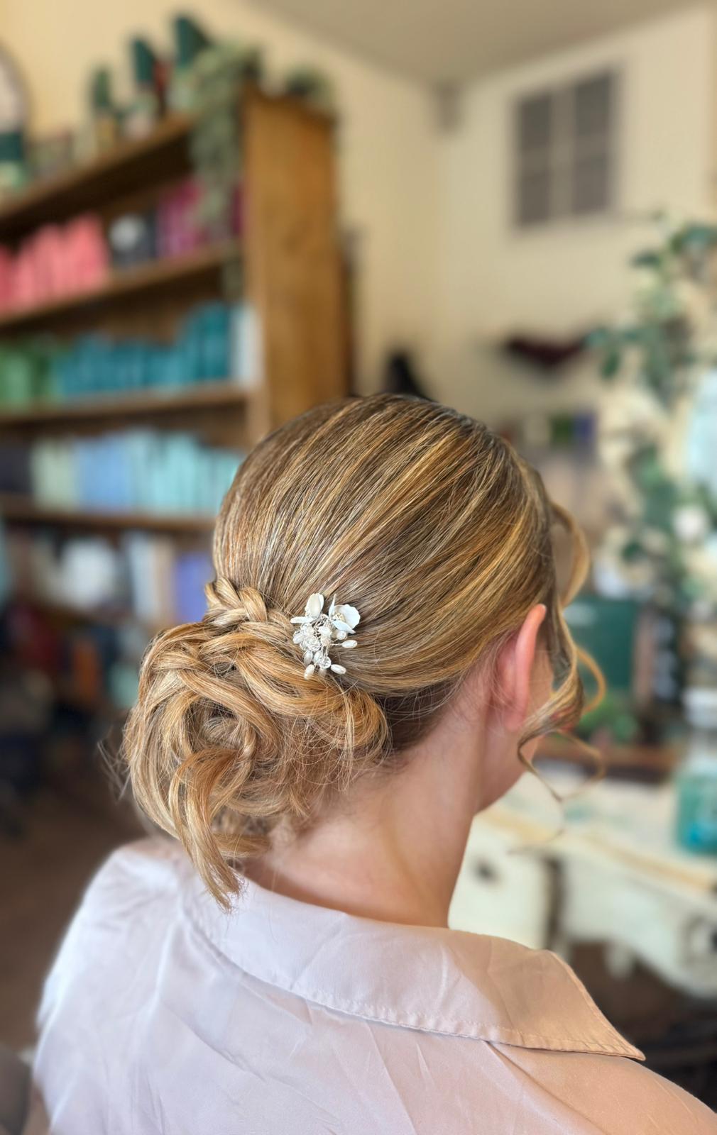 Bridal hair styling by Looks by Lexie in Tiverton Devon